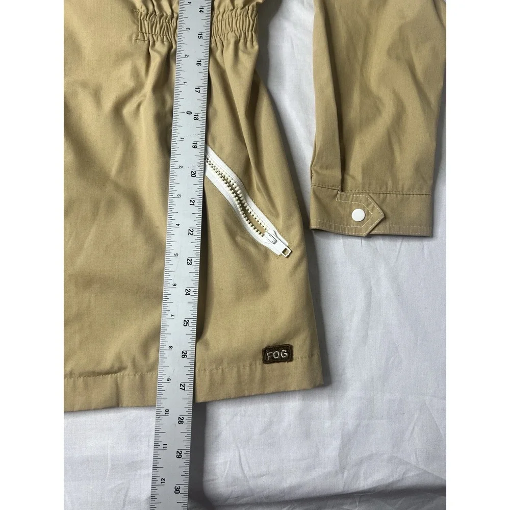 LONDON FOG‎ - Women's Hooded Rain Jacket Khaki Beige - Size 13-14